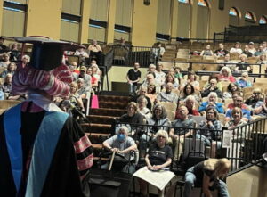 Picture of the audience at the Scottish Rite Auditorium.