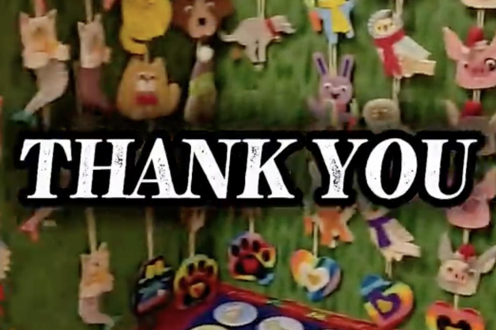 Holiday Ornaments and the Words "Thank You"